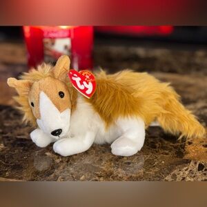 🐶 TY Beanie Baby Cassie Collie Plush Stuffed Animal